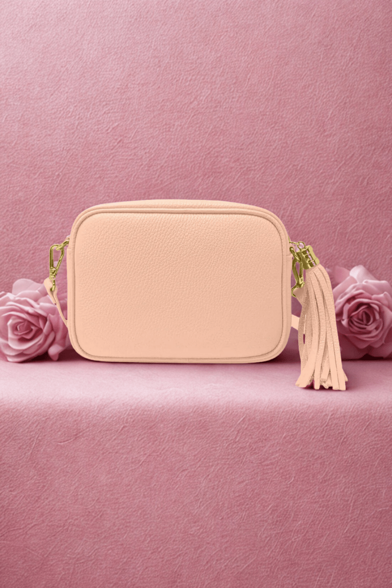 Borsa in vera Pelle "Lyra" - Pochette con Pendolo - Colore Rosa - YULUBAGS