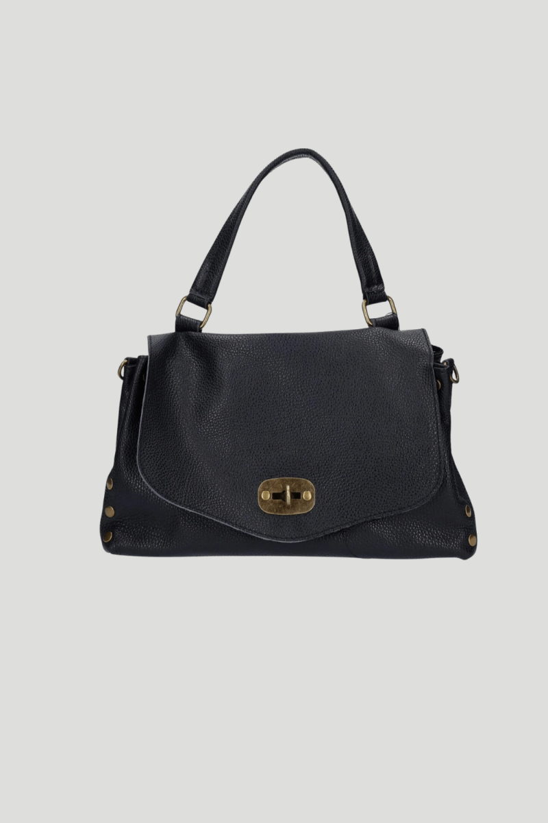 Cassiopeia Genuine Leather Bag Spacious and Elegant Messenger Bag Black