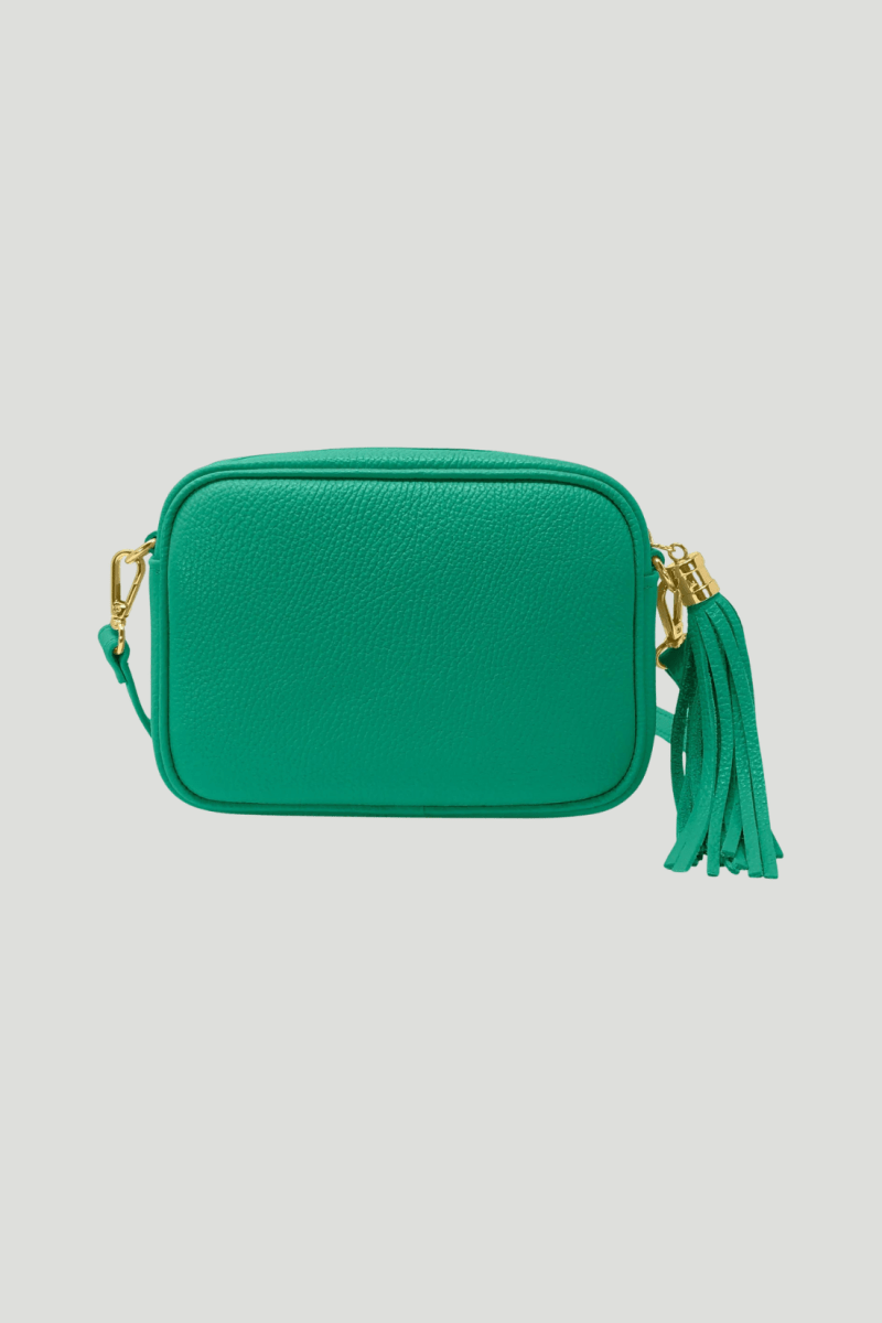 Borsa in vera Pelle "Lyra" - Pochette con Pendolo - Colore Verde - YULUBAGS