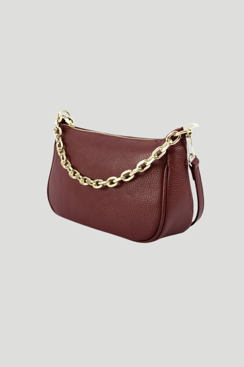 Borsa donna a tracolla in pelle Kate Marrone| Acciaio Borsa donna a tracolla in pelle Kate Marrone| Acciaio