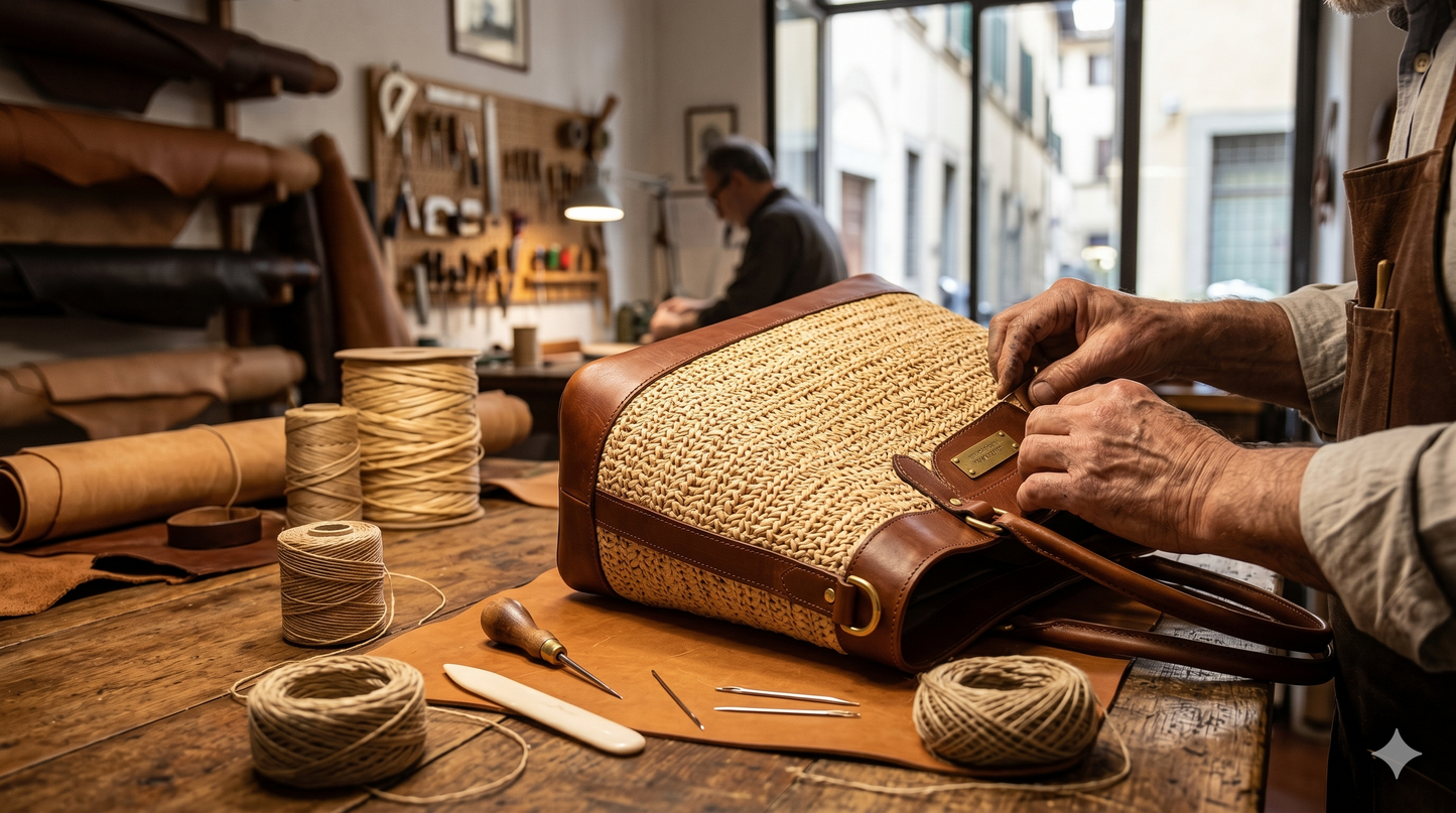 Borse in pelle e rafia: l’eleganza estiva dell’artigianato toscano