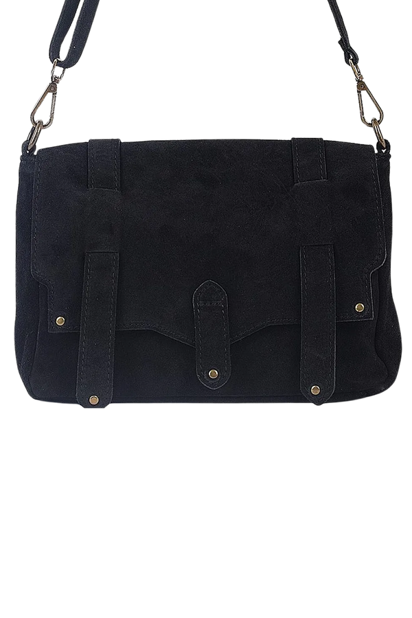 Armonia - Vera Pelle Postina camoscio – colore Nero