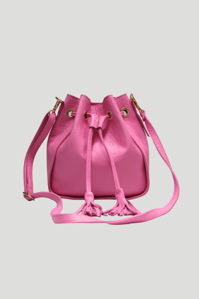 Sac seau en cuir véritable