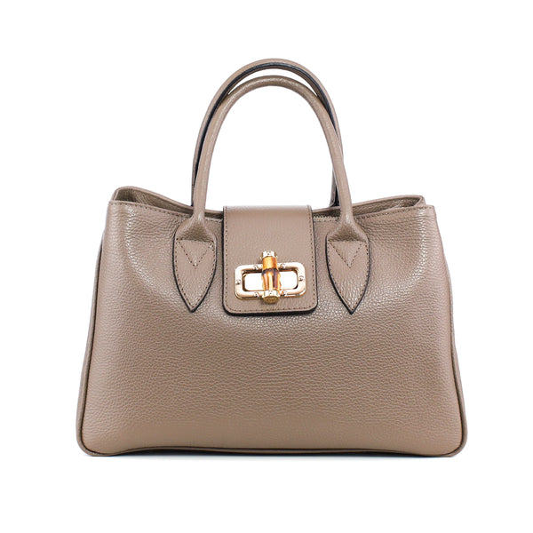 Borsa in vera Pelle "Ametista" - Elegante e Funzionale - Colore Taupe