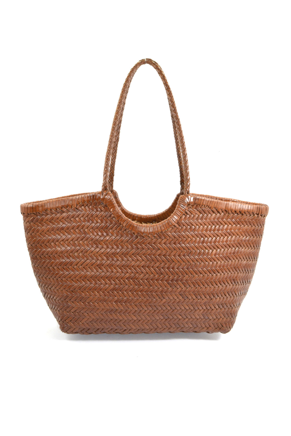 Intreccio di Eleonora - Borsa in Vacchetta Intrecciata - Colore Cognac