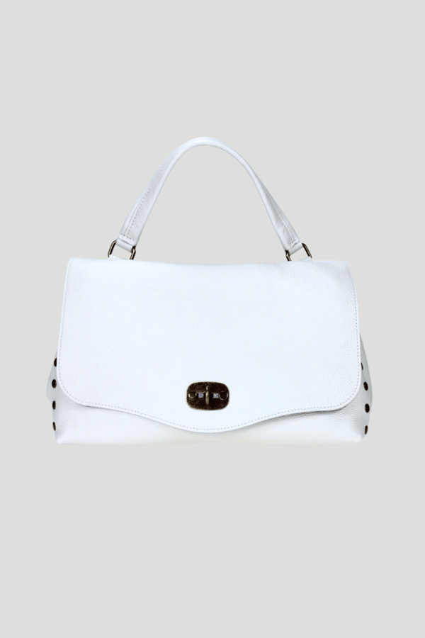 Borsa in vera Pelle "Cassiopeia" - Postina spaziosa ed elegante - Colore Bianco - YULUBAGS