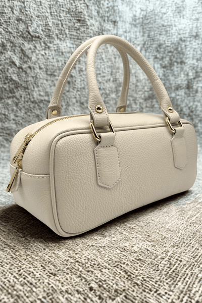 Borsa in vera Pelle "Caravella" - Elegante e Pratica - Colore Beige - YULUBAGS