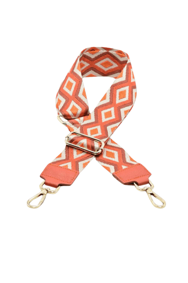 Tracolla Diva - rinnova ogni borsa con un tocco di colore - Rombi Arancio