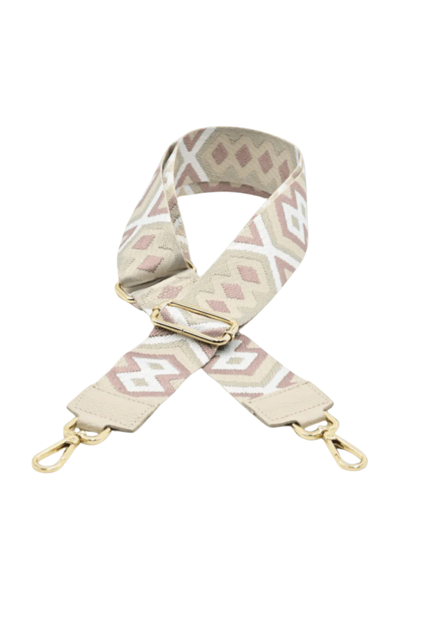 Tracolla Diva - rinnova ogni borsa con un tocco di colore - Rombi Beige