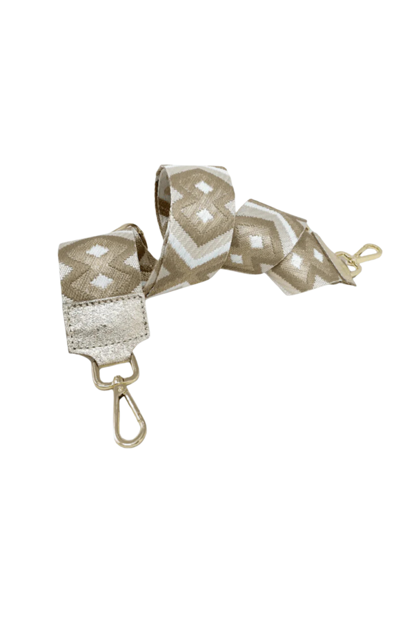 Tracolla Diva - rinnova ogni borsa con un tocco di colore - Laminata Oro Rombi