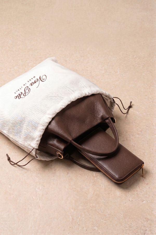 Kit Exclusive Aurora & Allegra - Borsa a Mano/Tracolla e Portafoglio - colore Testa di Moro