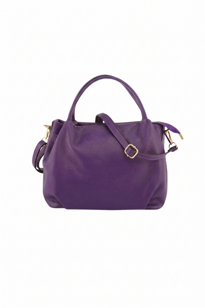 Borsa in vera Pelle "Aurora" - Morbida Pelle - Colore Viola