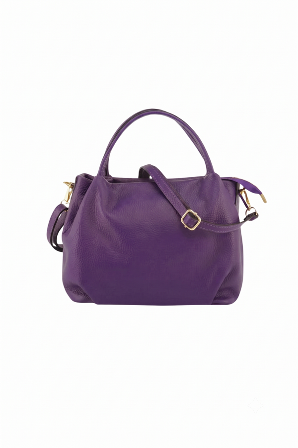 Borsa in vera Pelle "Aurora" - Morbida Pelle - Colore Viola