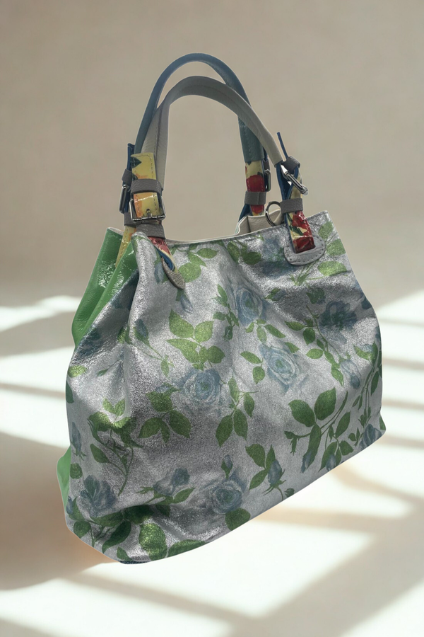 Flamingo – Borsa Donna Patchwork in Vera Pelle Artigianale – Modello 33