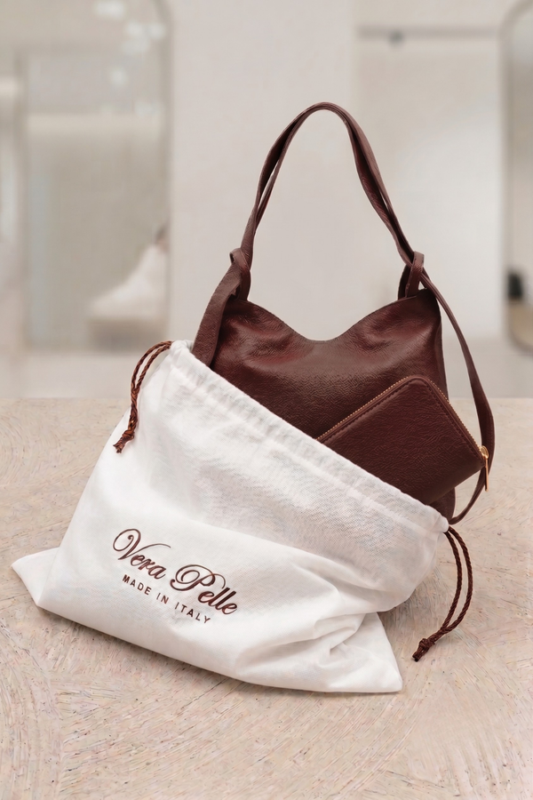 Kit Exclusive Valora & Allegra - Borsa Zaino 2-in-1 e Portafoglio - colore Testa di Moro