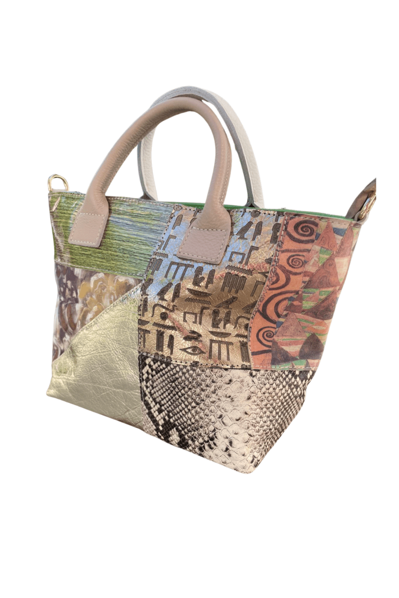 Borsa in vera Pelle "Rio" - Pregiata lavorazione patchwork - YULUBAGS