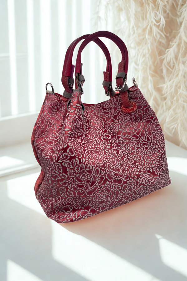 Flamingo – Borsa Donna Patchwork in Vera Pelle Artigianale – Modello 49