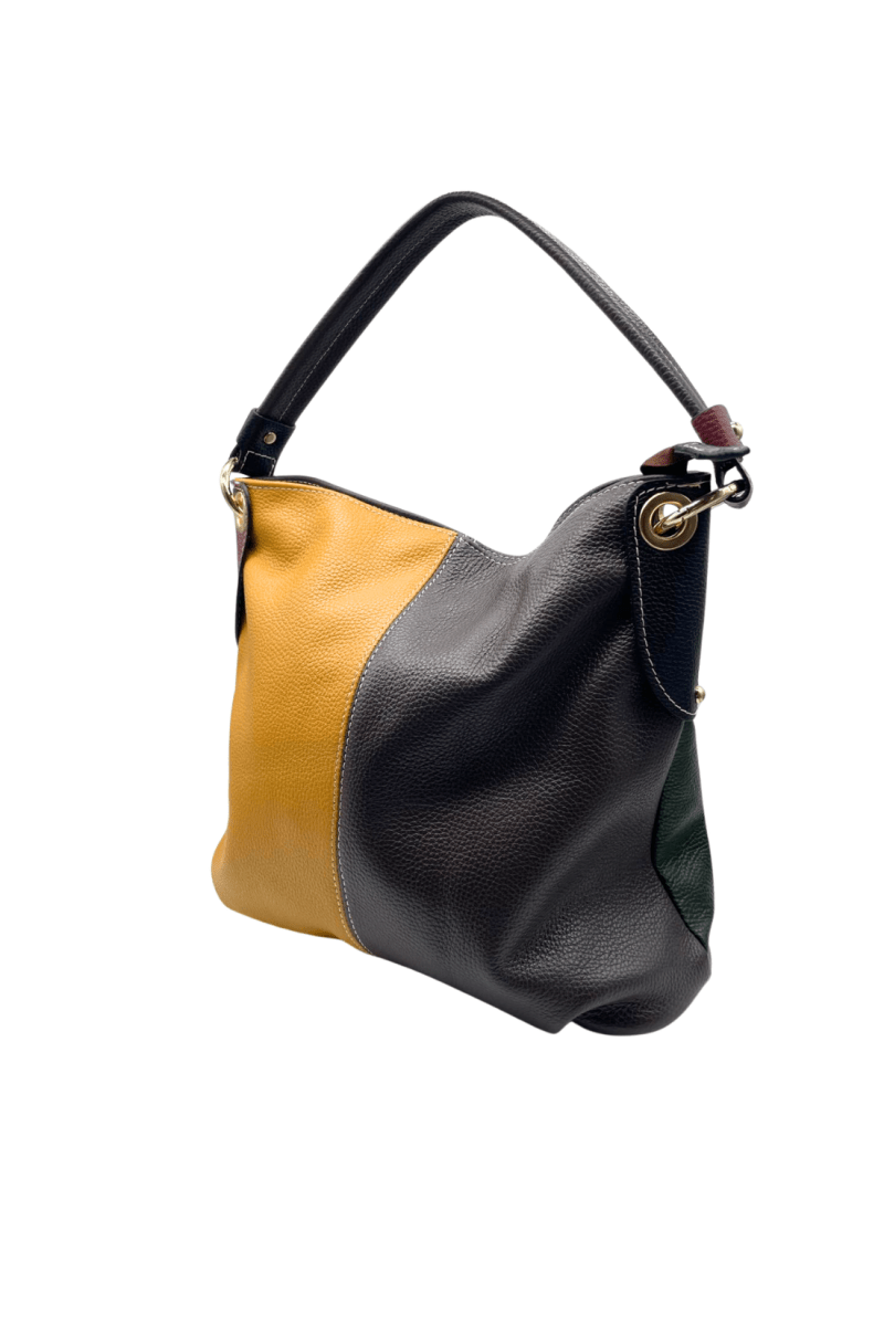 Borsa in vera Pelle "Smeralda" - Lavorazione Patchwork - Variante 4 - YULUBAGS