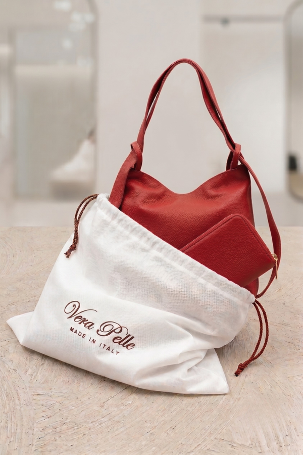 Kit Exclusive Valora & Allegra - Borsa Zaino 2-in-1 e Portafoglio - colore Rosso