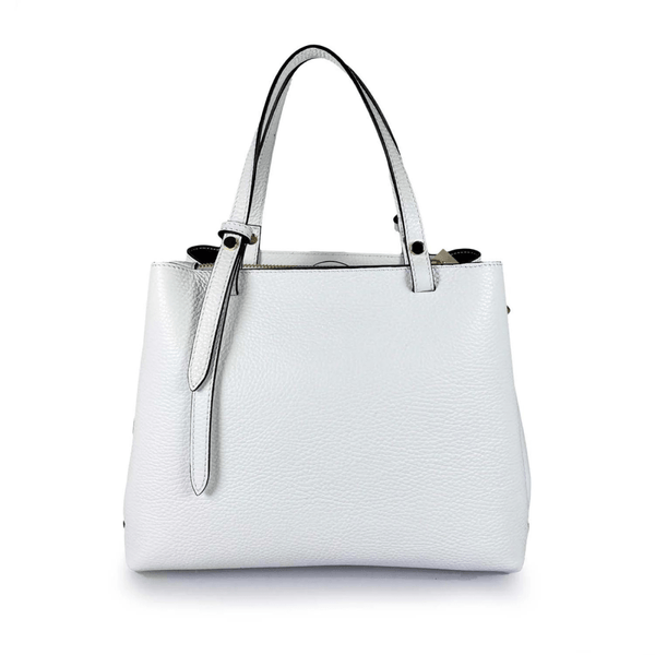 Borsa in vera Pelle "Elysia" - Design e rifiniture Alta Qualità - Colore Bianco - YULUBAGS