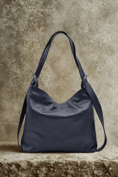 Borsa Zaino 2 in 1 "Valora" - La praticità di uno zaino e l'eleganza di una borsa - Colore Blu Notte - YULUBAGS