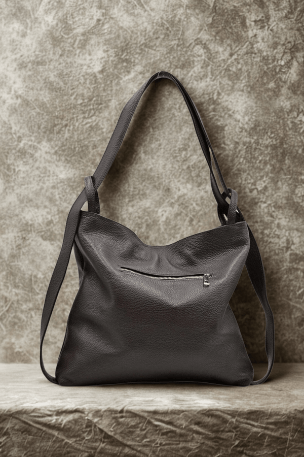 Borsa Zaino 2 in 1 "Valora" - La praticità di uno zaino e l'eleganza di una borsa - Colore Testa Di Moro - YULUBAGS