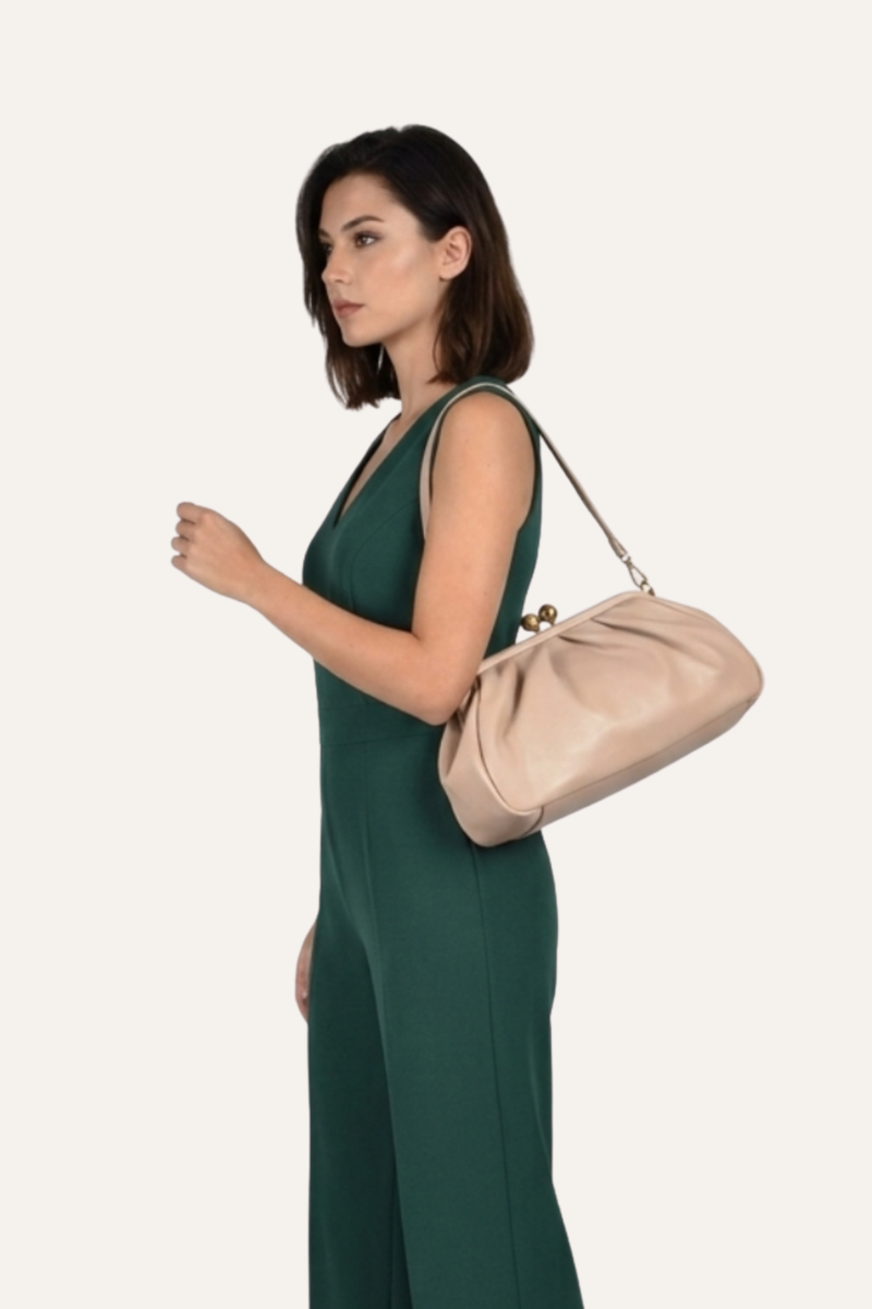 Preziosa - Fascino Retrò Morbida con due tracolle - colore Rosa Cipria