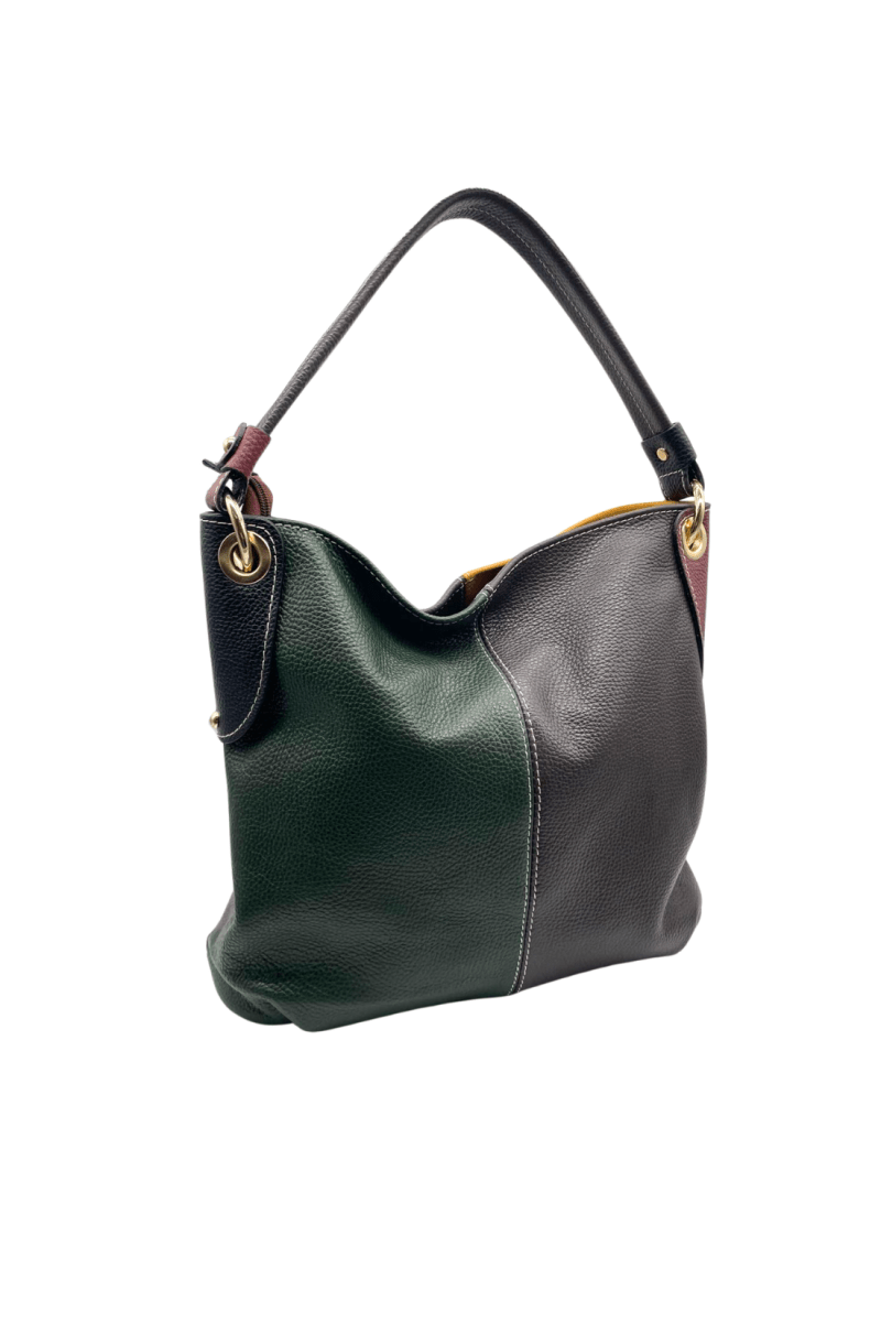 Borsa in vera Pelle "Smeralda" - Lavorazione Patchwork - Variante 4 - YULUBAGS