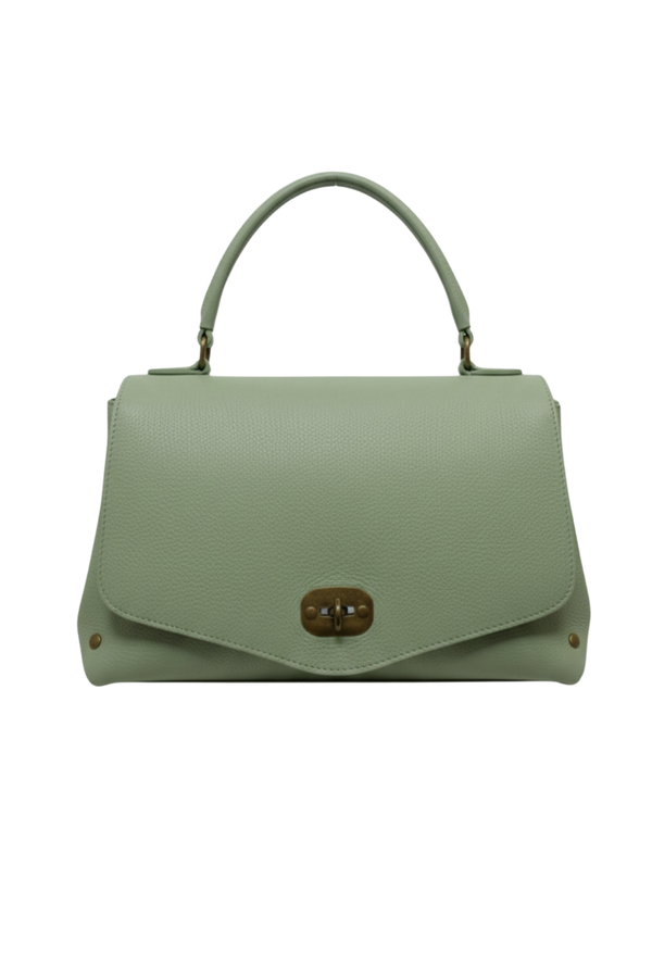 Borsa in vera Pelle "Cassiopeia" - Postina spaziosa ed elegante - Colore Verde