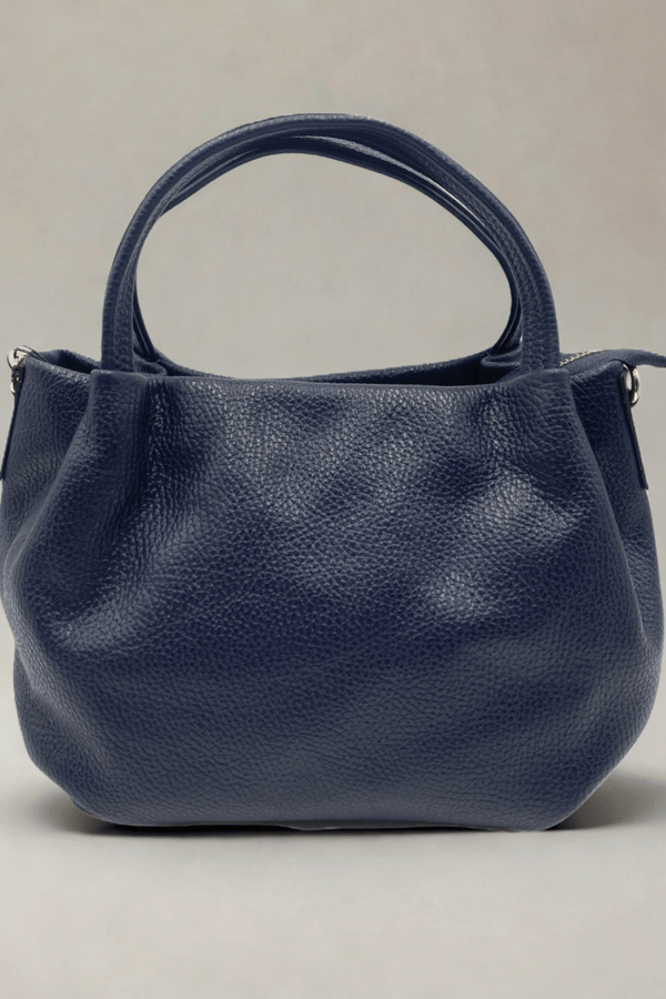 Borsa in vera Pelle "Aurora" - Morbida Pelle - Colore Blu Notte - YULUBAGS