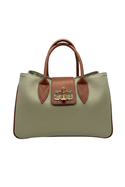Ametista - Elegante e Funzionale alta qualità - Colore Verde Mente / Cuoio