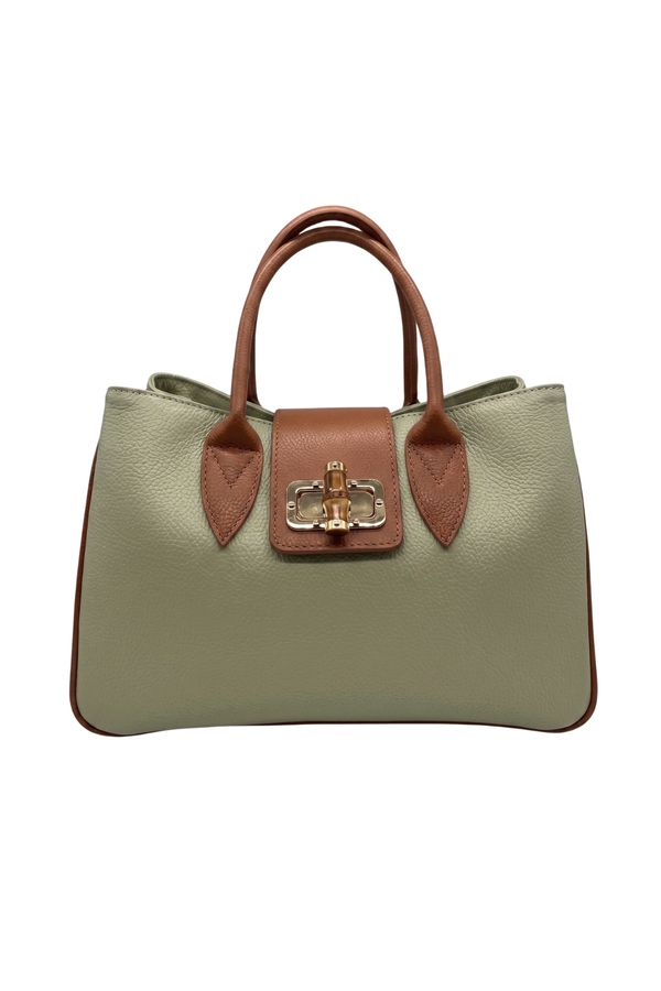 Ametista - Elegante e Funzionale alta qualità - Colore Verde Mente / Cuoio