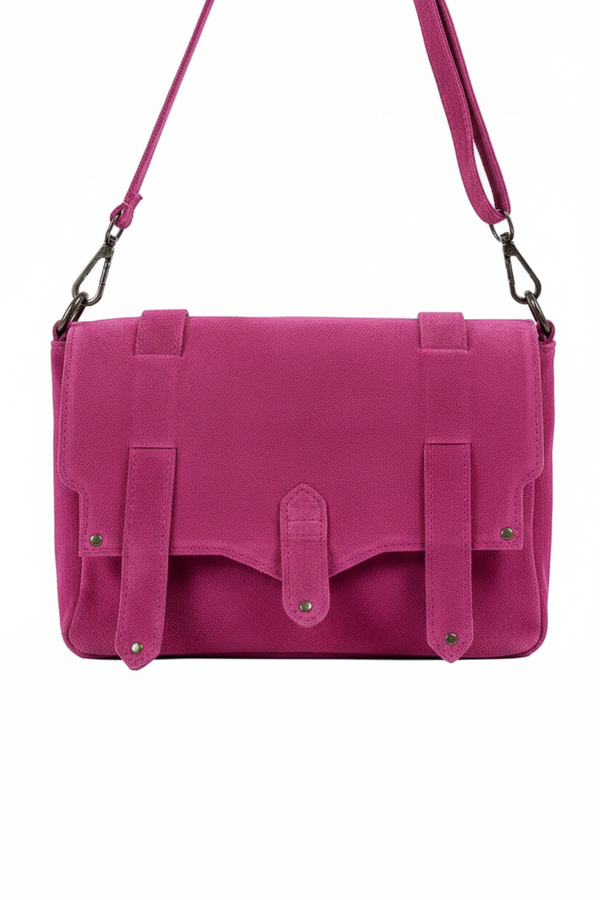 Armonia - Vera Pelle Postina camoscio – colore Fucsia