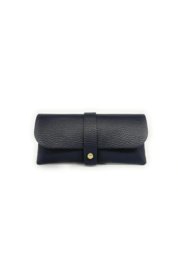 Custodia Porta Occhiali - Eleganza Quotidiana in Pelle - Colore Blu Navy