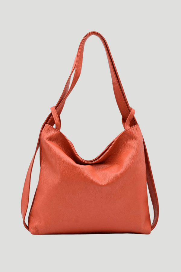 Borsa Zaino 2 in 1 "Valora" - La praticità di uno zaino e l'eleganza di una borsa - Colore Arancione - YULUBAGS