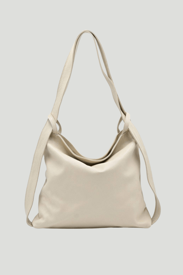 Borsa Zaino 2 in 1 "Valora" - La praticità di uno zaino e l'eleganza di una borsa - Colore Beige Chiaro - YULUBAGS
