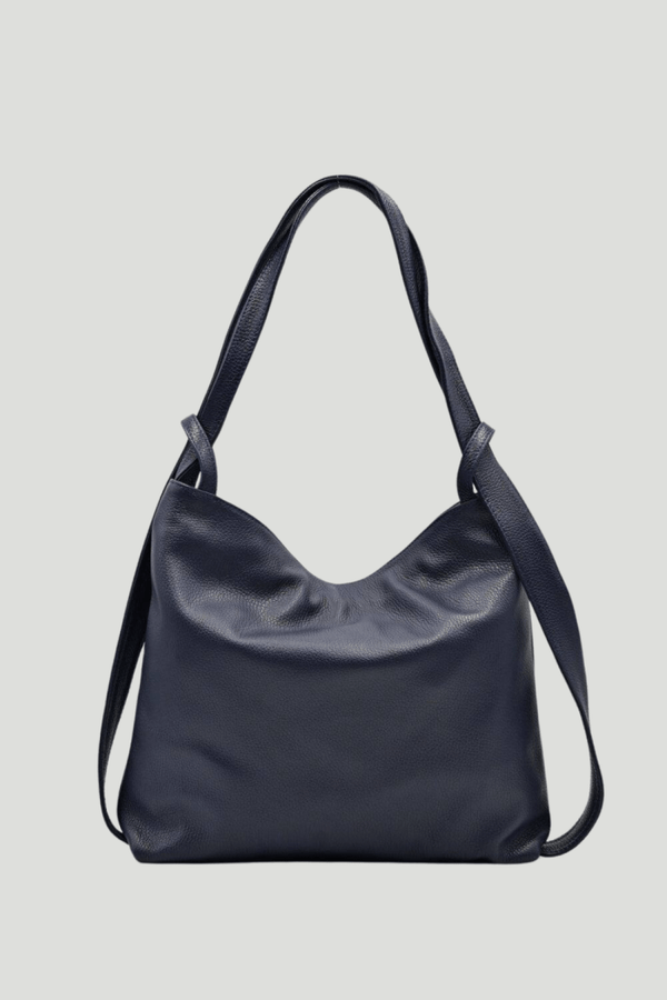 Borsa Zaino 2 in 1 "Valora" - La praticità di uno zaino e l'eleganza di una borsa - Colore Blu Notte - YULUBAGS