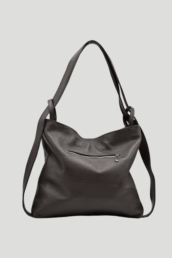 Borsa Zaino 2 in 1 "Valora" - La praticità di uno zaino e l'eleganza di una borsa - Colore Testa Di Moro - YULUBAGS