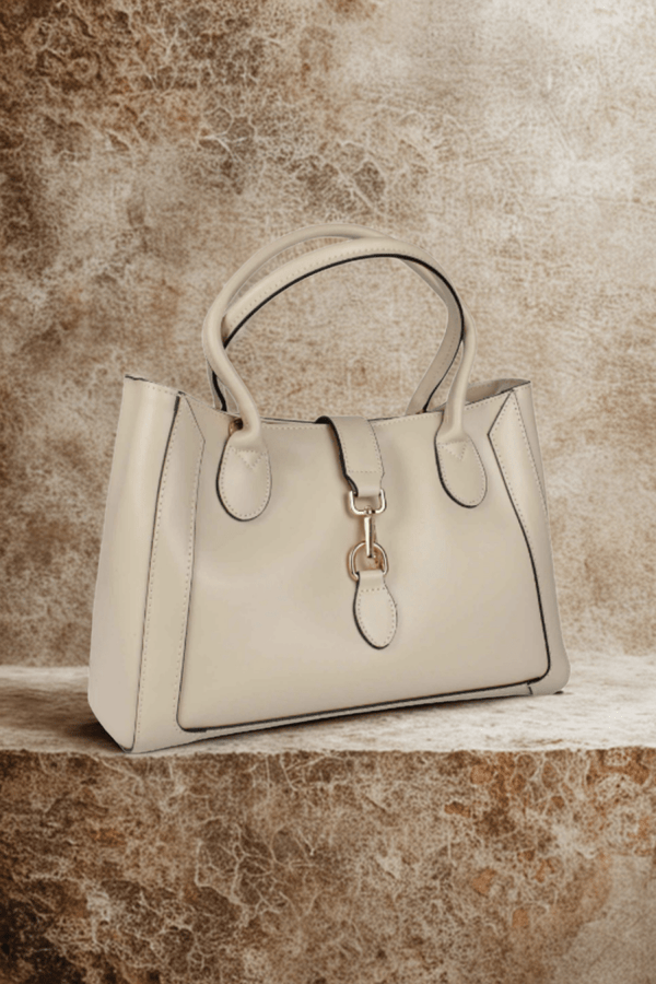 Borsa in vera Pelle "Amazzonia" - Pelle spazzolata - Colore Beige - YULUBAGS