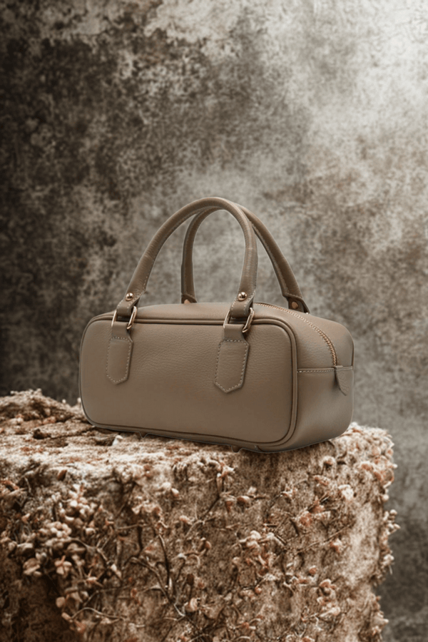 Borsa in vera Pelle "Caravella" - Elegante e Pratica - Colore Taupe - YULUBAGS