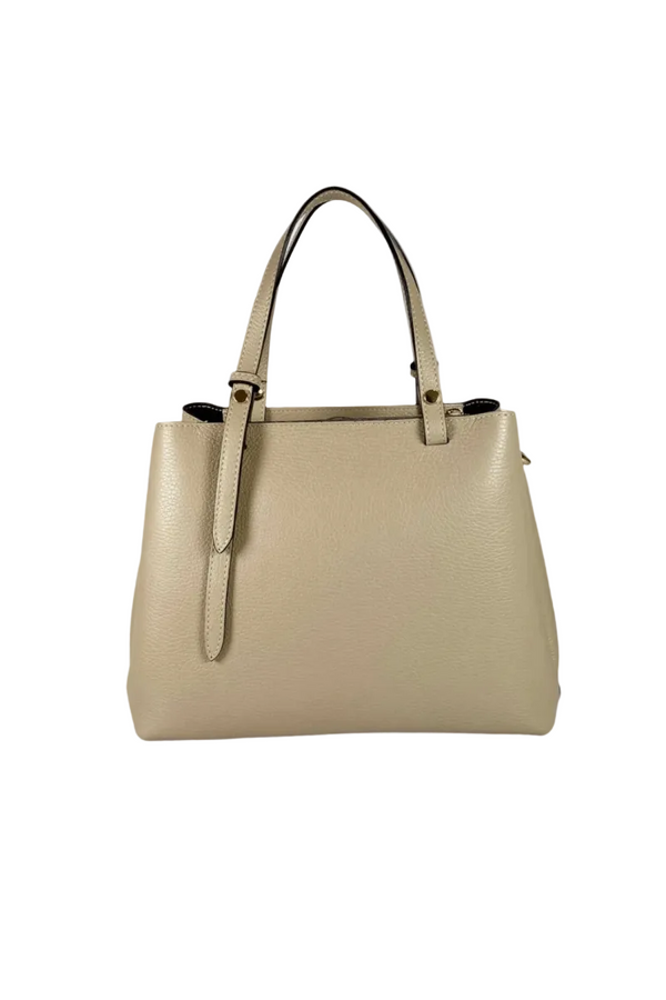 Borsa in vera Pelle "Elysia" - Design e rifiniture Alta Qualità - Colore Beige - YULUBAGS