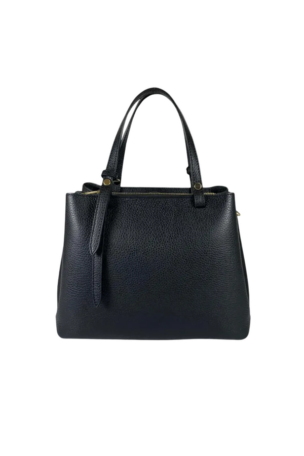 Borsa in vera Pelle "Elysia" - Design e rifiniture Alta Qualità - Colore Nero - YULUBAGS