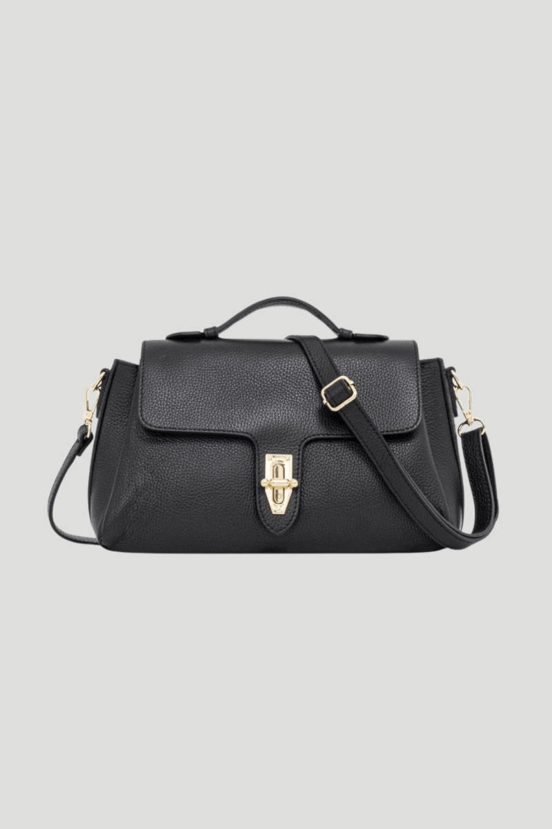 Borsa in vera Pelle "Madame" - Elegante e funzionale - Colore Nero - YULUBAGS