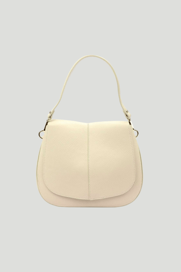 Borsa in vera Pelle "Rosa" - Classica ed elegante - Colore Beige - YULUBAGS