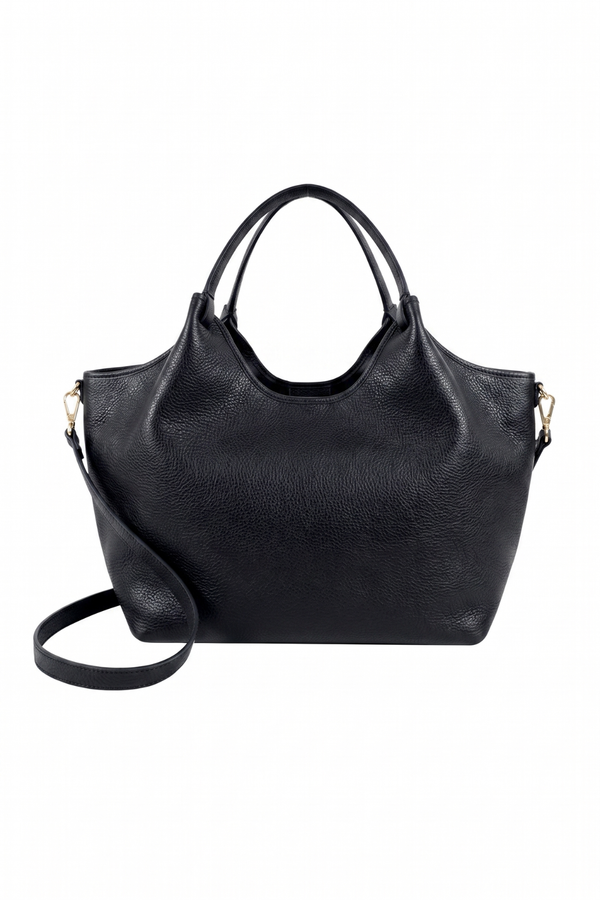 Cleo - Borsa grande formato in morbida pelle - colore Nero