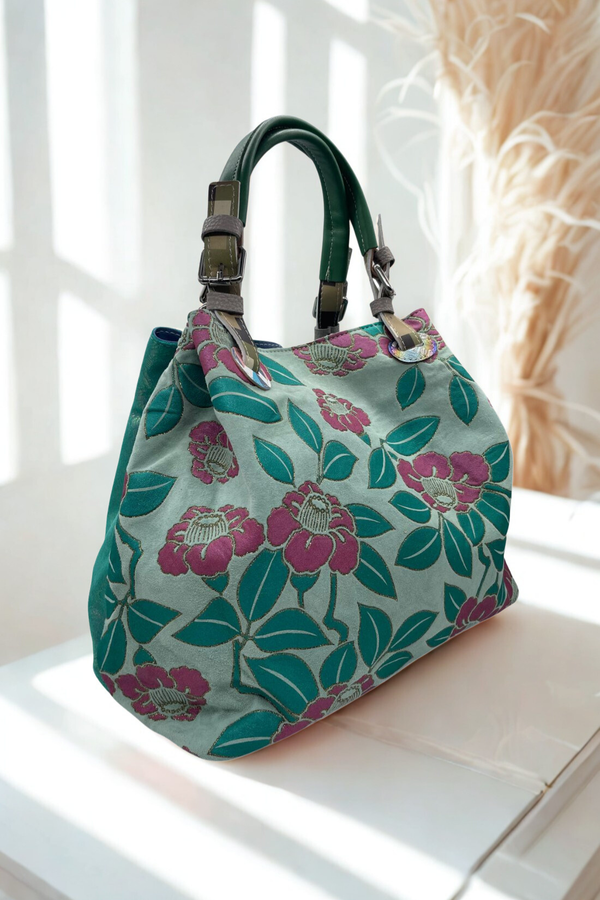 Flamingo – Borsa Donna Patchwork in Vera Pelle Artigianale – Modello 40