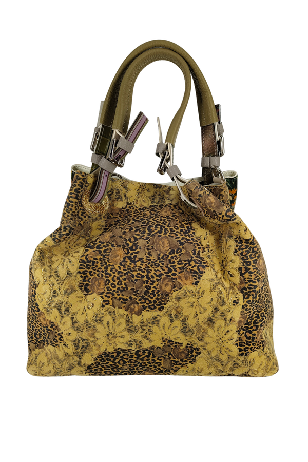 Flamingo – Borsa Donna Patchwork in Vera Pelle Artigianale – Modello 43