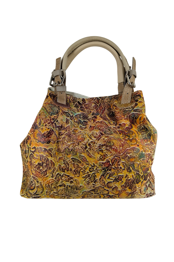 Flamingo – Borsa Donna Patchwork in Vera Pelle Artigianale – Modello 49