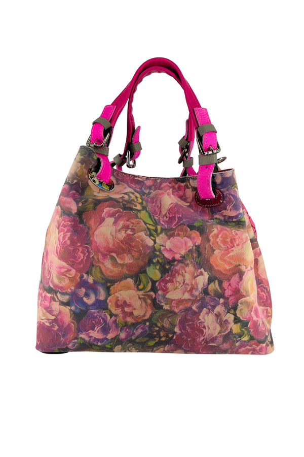 Flamingo – Borsa Donna Patchwork in Vera Pelle Artigianale – Modello 83