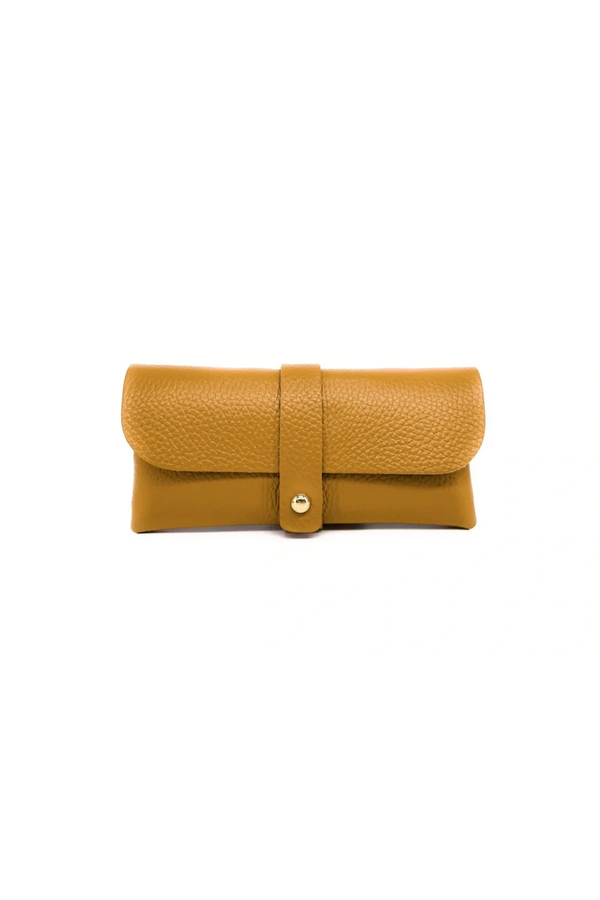 Custodia Porta Occhiali - Eleganza Quotidiana in Pelle - Colore Giallo Senape